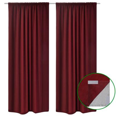 vidaXL Gordijnen verduisterend dubbellaags 140x175 cm bordeaux 2 st