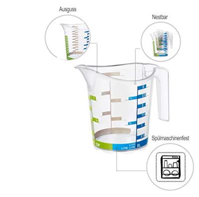 Rotho domino maatbeker 0.3l transparant - thumbnail