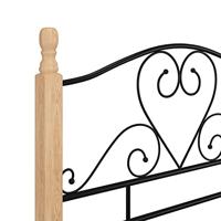 Bedframe metaal zwart 90x200 cm - thumbnail
