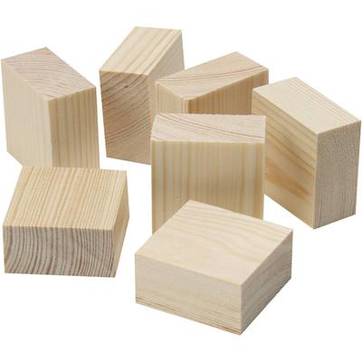 Creativ Company Houten blokken/poten, afm 4x4x2 cm, 50 stuk/ 1 zak
