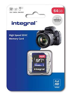 Integral INSDX64G-100V10 flashgeheugen 64 GB SD UHS-I Integral INSDX64G-100V10 flashgeheugen 64 GB SD UHS-I