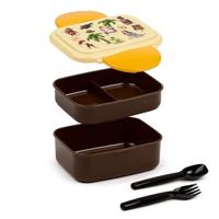 Jolly Rogers Piraat Clip Bento Box Lunchtrommel met bestek - thumbnail