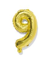 HEMA Folieballon cijfer 9 30cm goud (goud) - thumbnail