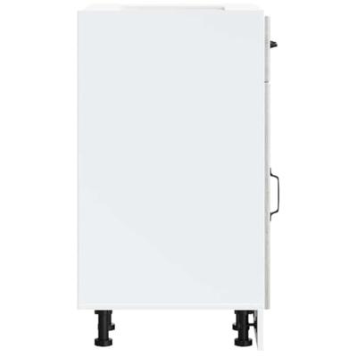 Keuken onderkast Lucca bewerkt hout grijs sonoma eikenkleur