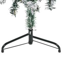 Kunstkerstboom half met sneeuw smal 150 cm - thumbnail