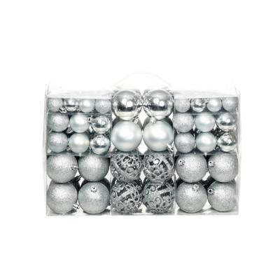VidaXL 100-delige kerstballenset 3/4/6 cm zilverkleurig