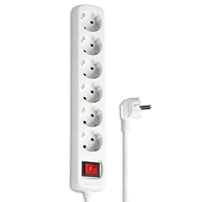 Hama STEKKERDOOS 6-VOUDIG MET SCHAKELAAR 5 METER Desktop accessoire Wit - thumbnail