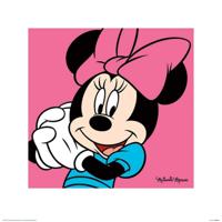 Kunstdruk Minnie Mouse - Pink 40x40cm - thumbnail