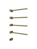 Hotbath &MORE set van 4 rails RARH50 ROUND 50 cm met separate schakelaar en inbouw element Geborsteld Messing PVD (RARH50-4BBP) - thumbnail