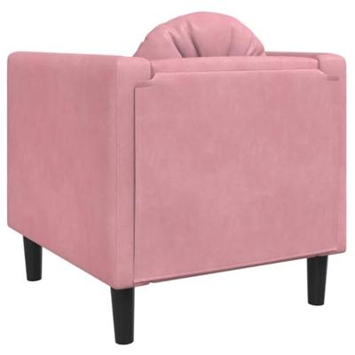 Fauteuil met kussen fluweel roze Fauteuil met kussen fluweel roze