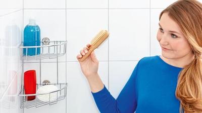 tesa 40215-00000-00 baath Plus Doucherek (hoek) Lijm Chroom (glanzend) - thumbnail