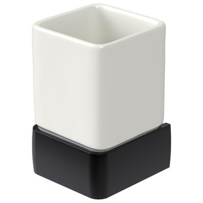 Bekerhouder Haceka Aline Black 7,4x11,4 cm Keramiek Mat Zwart Haceka