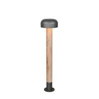 Trio TuinlampFraser grijs met hout 84,5cm - 462560135 - thumbnail