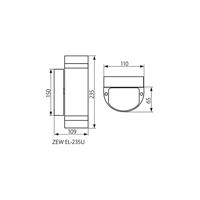 Kanlux Zew 22441 Buitenlamp (wand) LED GU10 70 W Zwart - thumbnail