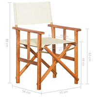 VidaXL Regisseursstoelen 2 st massief acaciahout - thumbnail