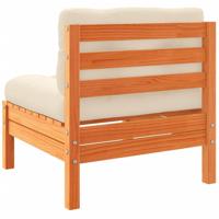 5-delige Loungeset met kussens massief grenenhout wasbruin - thumbnail