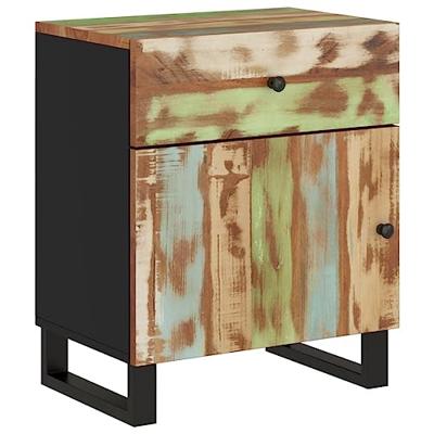 Nachtkastje 50x33x60 cm massief gerecycled hout en bewerkt hout