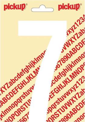 Plakcijfer Nobel Sticker getal 7 wit Pickup - Pickup