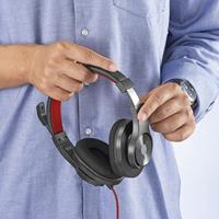 Hama On Ear headset Zwart, Rood - thumbnail