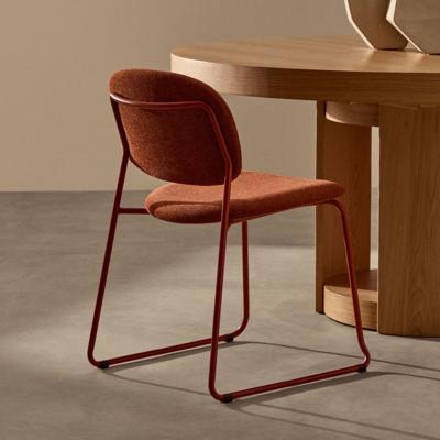 Kave Home Meli eetkamerstoel chenille Terracotta