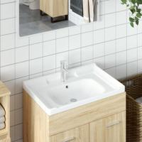 VidaXL Wastafel rechthoekig 71x48x23 cm keramiek wit - thumbnail