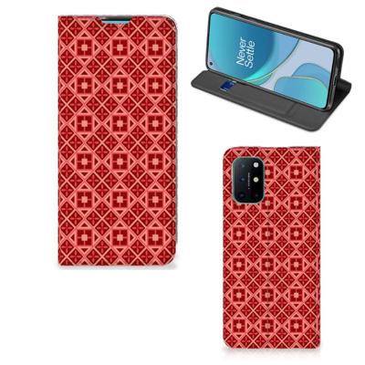 OnePlus 8T | Hoesje met Magneet | Batik Rood