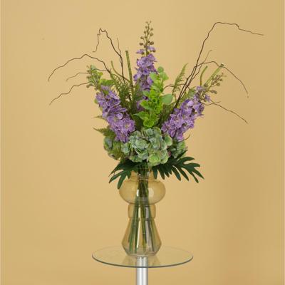 Handgebonden kunstboeket Yara Portland - Paars 90cm