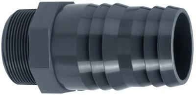PVC slangtule met buitendraad - 1" x 30 - 32 mm