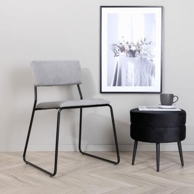 Nohr Eetkamerstoel 'Octavius' Velvet, kleur Grijs