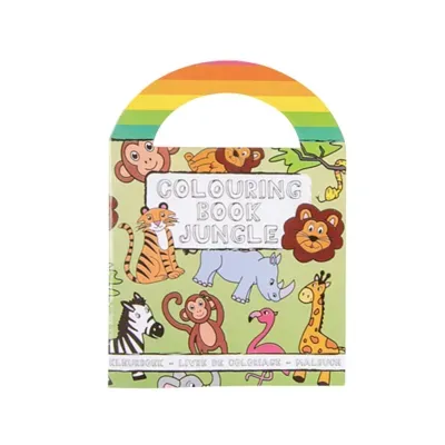 Kleurboek met stickers Jungledieren 13 cm | 48 stuks