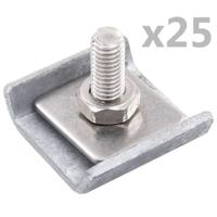 VidaXL Rastermatverbinding 25 sets antraciet - thumbnail