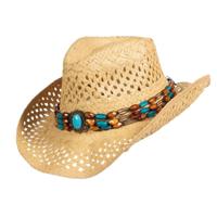 Strohoed summer festival blauwe stenen - thumbnail