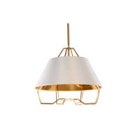 Plafondlamp DKD Home Decor Wit Gouden PVC Metaal 50 W 38 x 38 x 32 cm - thumbnail