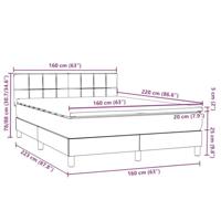 Boxspring met matras fluweel donkergroen 160x220 cm - thumbnail