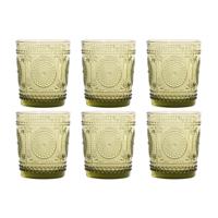Glazenset Home ESPRIT Groen Kristal Met reliëf 310 ml (6 Stuks) - thumbnail