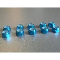 Zelfborgende zeskantmoer M4 "Blauw", Aluminium (10st) - thumbnail