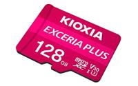 Kioxia EXCERIA PLUS microSDXC-kaart 128 GB A1 Application Performance Class, UHS-I, v30 Video Speed Class A1-vermogensstandaard, Schokbestendig, Waterdicht - thumbnail