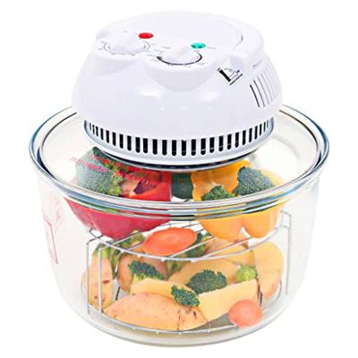 VidaXL Halogeen heteluchtoven met uitbreidingsring 800 w 10 l