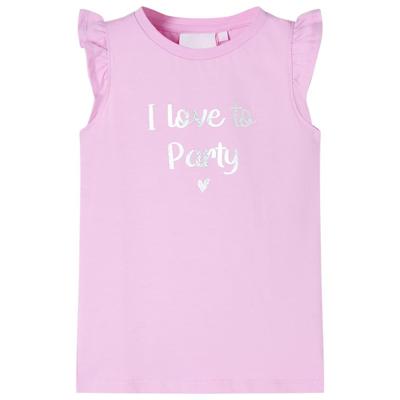 VidaXL Kindershirt met ruches aan de mouwen 104 lila