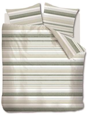 Rivièra Maison Riviera Maison Dekbedovertrek Sturdy Stripe Grijsgroen 260x200/220 cm