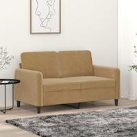 Tweezitsbank 120 cm fluweel bruin - thumbnail