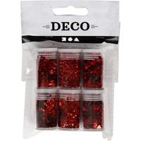 Creotime metallic glitter rood 6 x 5 gram - thumbnail