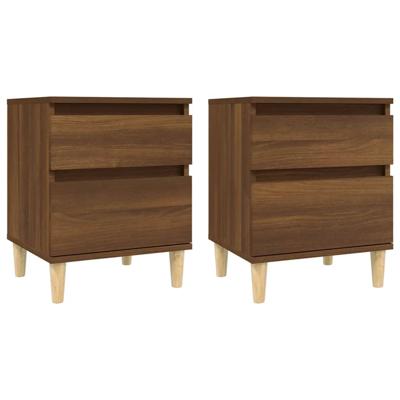 Nachtkastjes 2 st 40x35x50 cm bruin eikenkleur