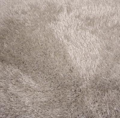 Tapeso Rond hoogpolig vloerkleed velvet - Posh lichtzilver - 240 cm