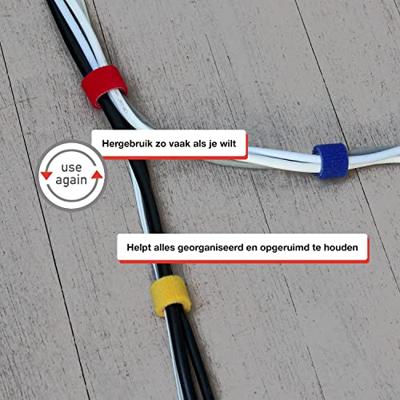 Label the Cable LTC 1230 19 inch Klittenband Geel, Zwart, Rood, Blauw