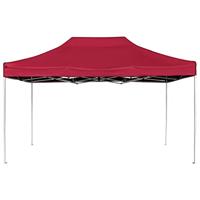 Partytent professioneel inklapbaar 4,5x3 m aluminium wijnrood - thumbnail