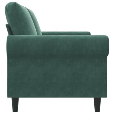 Tweezitsbank 140 cm fluweel donkergroen