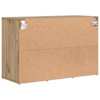 VidaXL Schoenenkast artisan eiken 77,5 x 30 x 51 cm bewerkt hout - thumbnail