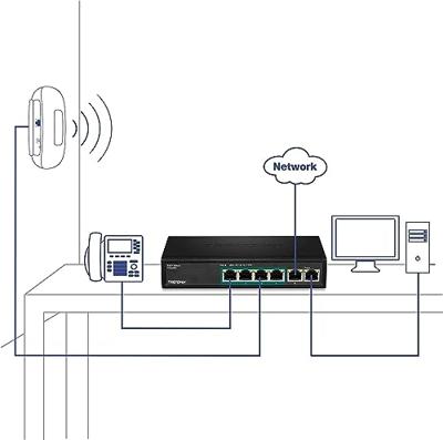 TRENDnet TPE-S50 6-poorts PoE-switch 10/100Mbps 60W TRENDnet TPE-S50 6-poorts PoE-switch 10/100Mbps 60W