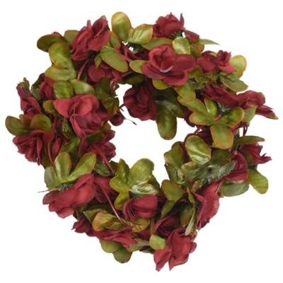 VidaXL Kerstslingers met bloemen 6 st 250 cm wijnrood VidaXL Kerstslingers met bloemen 6 st 250 cm wijnrood